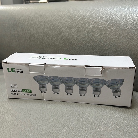 6 Energy Efficient LE lighting EVER  350 lm 5000k LED Bulbs 3W. New in Box - Picture 1 of 8